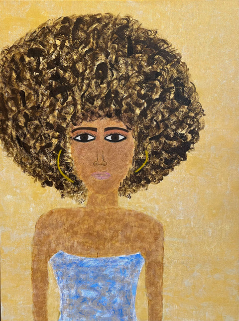 Bourbon Woman With Afro